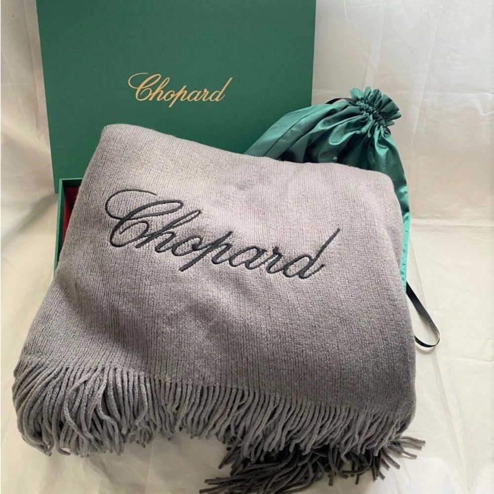 Chopard Silver Fringed Throw